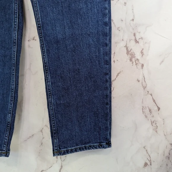 Everlane The Way High Jean Dark Wash Denim Straight Zip Fly Regular - Picture 5 of 11